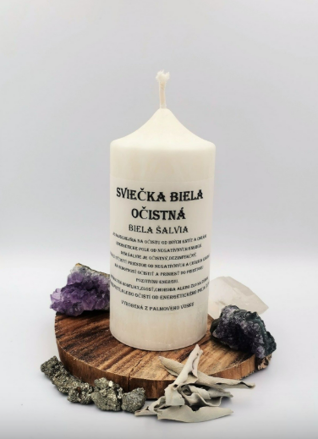 Očistná sviečka Biela šalvia