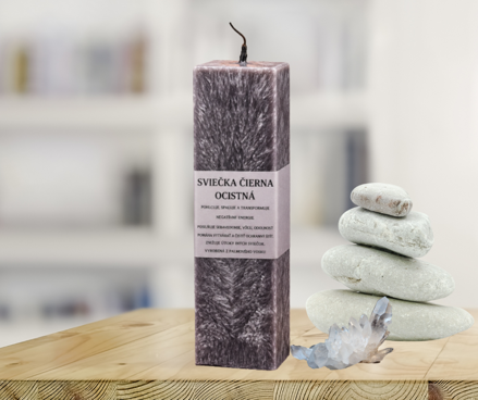 Očistná sviečka - čierna (palmový vosk)