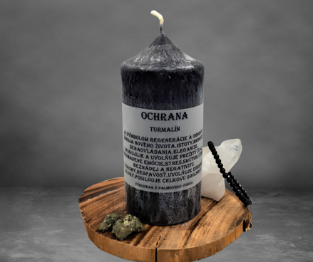 Ochranná sviečka TURMALÍN