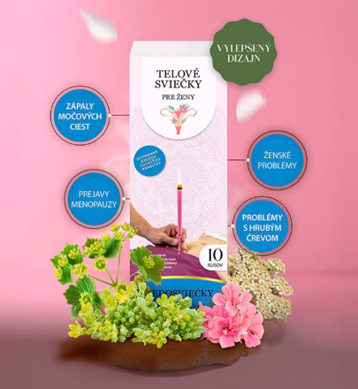 Telové sviečky pre ženy