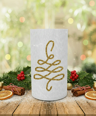 Vianočná energetická sviečka - biela