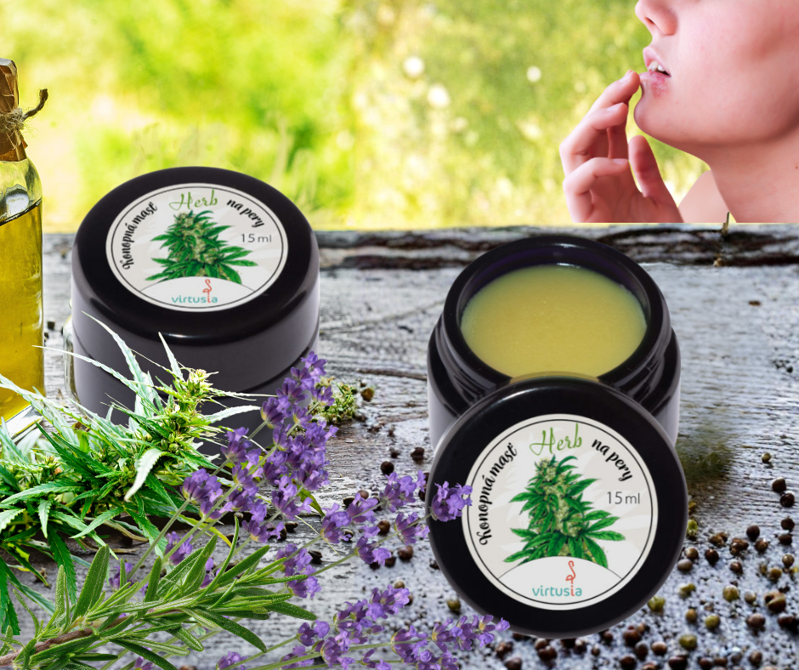 Konopná masť na pery